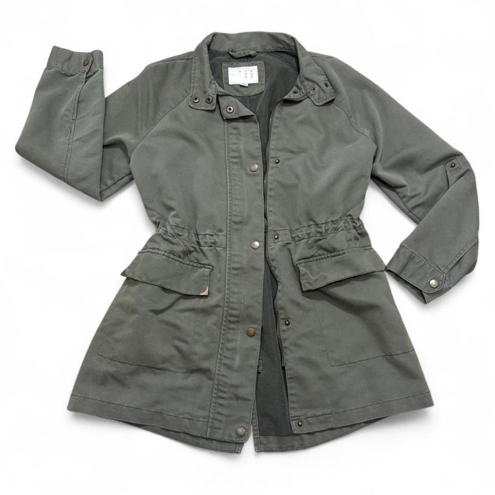 Cargo Utility Jacket Anorak Vintage Indie Inspired Olive Green A New Day Size M